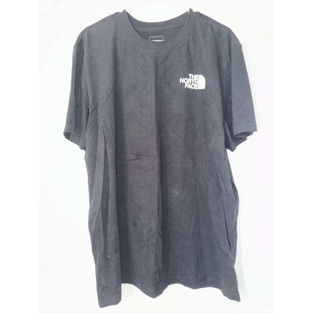 The North Face Mens Black Never Stop Exploring Box Logo Graphic T-Shirt Size XL